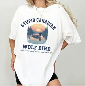 Stupid Canadian Wolf Bird Shirt, Hockey Romance Inspired Tee, LGBT Hockey Fan Gift, Funny Sports Romance Sweatshirt, Unisex Graphic Top