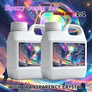 Crystal Epoxy Resin 1kg Ultra Transparent High Transparency Crystal High Hardness, Adhesive, Jewelry Making, River Table, Art Creation, Model Making, Easy Operation