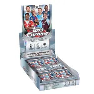 2025/26 Topps Chrome UEFA Club Competitions Factory Sealed Hobby Box