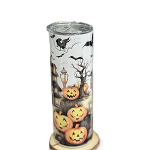 20 oz Haunted House Shimmer Tumbler ( Bottle Drinkware Water Bottles Cup Reusable Portable Washable )