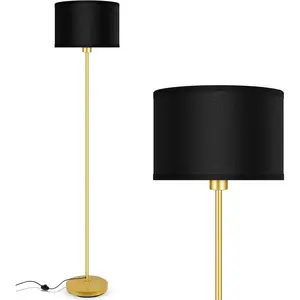Floor Lamps for Living Room, Modern Bright Standing Lamp, Black Lamp Shades, Foot , Simple Pole Lamps Corner Lamp for Bedroom,Office, Living Room, Den, Black Living Room Lamp(No Bulb)