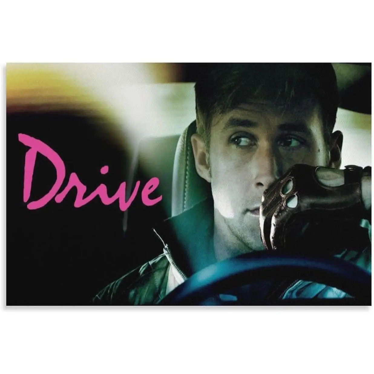 Drive Movie Poster - Handmade Modern Art High-Res Print, 25 Multi-Size Canvas Artwork, Home Decor Wall Art for Room Decoration & Gift Giving