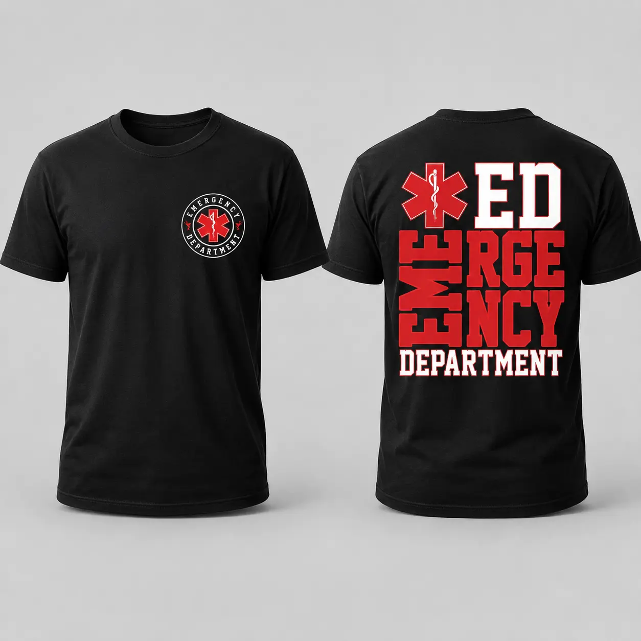 EMS T-Shirt, Emergency Department & Star of Life Graphic, First Responder Shirt for EMTs and Emergency Medical Services Workers, Gift for EMS Professionals