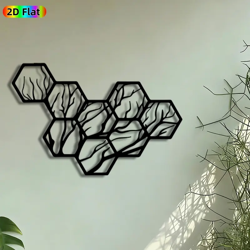 1pc Honeycomb Cluster Metal Wall Art, Hexagonal Honeycomb Statue Mural, Intricate Craftsmanship, Perfect for Housewarming, Mothers Day Decor, Perfect for Kitchen Garden Fence Living Room Decor, Ideal Gift for Nature-Inspired Decor Enthusiasts.