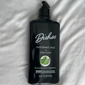 Dishes Peppermint Sage Dish Soap 16 FL OZ 472mL Plant-Derived Ingredients Eco-Friendly Kitchen Cleaner