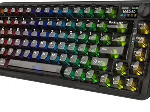 Redragon K751 75% Wireless Mechanical Gaming Keyboard for PC/Mac with Screen Knob