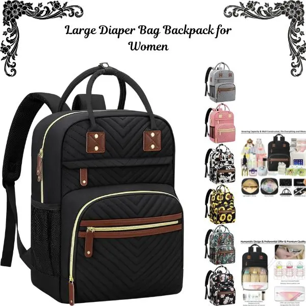 Large Waterproof Soft Fabric Diaper Bag Backpack for Moms - Multipocket, Spill-Proof, Multifunctional Maternity On-the-Go Travel Bag with Insulated Pockets, Multipocket Diaper Bags, Spill-Proof Diaper Bags Mummy Bag