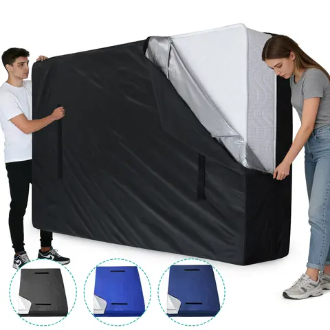 Heavy Duty Mattress Bags for Moving and Storage, Waterproof Mattress Cover with 4 Strong Handles Double Zipper, Extra Thick Reusable Durable Mattress Storage Bag Packing Protector Dorm Bed Bag Moving Supplies Moving Bags #TikTokShopFallDealsForYou