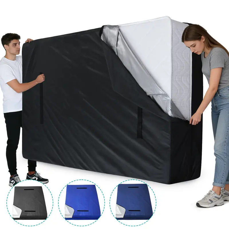 Heavy Duty Mattress Bags for Moving and Storage, Waterproof Mattress Cover with 4 Strong Handles Double Zipper, Extra Thick Reusable Durable Mattress Storage Bag Packing Protector Dorm Bed Bag Moving Supplies Moving Bags #TikTokShopFallDealsForYou