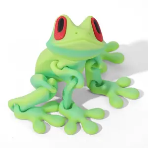 Magnetic Frog Jointed Action Figure  Fridge Magnet, 3D Printed Flexible Gift Used for Refrigerator/Car Decoration, Decorative Home Accessory, Christmas Gift Decorating