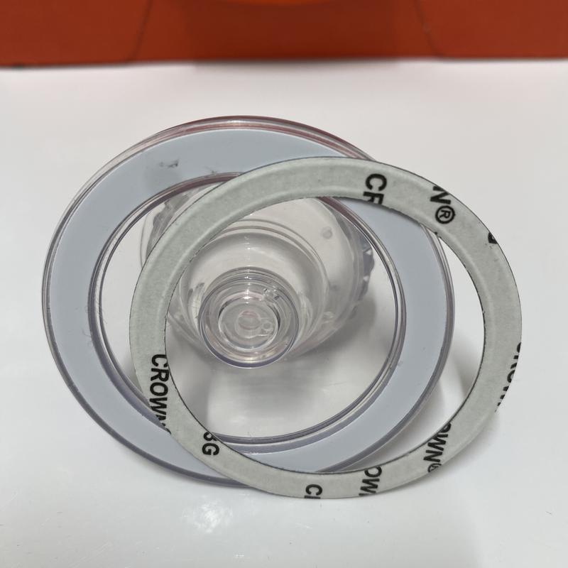 2pcs Transparent Clear Magnetic Phone Poppings Sockets Stand for iPhone MagSafe with Strong Magnetic Pull Force Round Holder for MagSafe or Cases & Devices