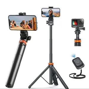 61" Phone Tripod for iPhone/Android Selfie Stick with Remote Upgraded Stand Compatible with iPhone 16/15/14/13 Travel-Friendly Stable Premium Nylon6/6 Material