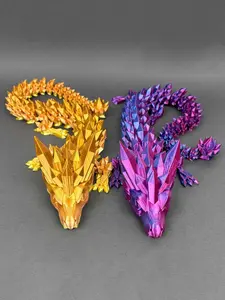 1pc 3D Printed Dragon, Movable, Desktop Decoration, Desktop/Office Decoration, Gifts for Friends, Birthday Gifts, Classmates Gifts, Dragon Toys