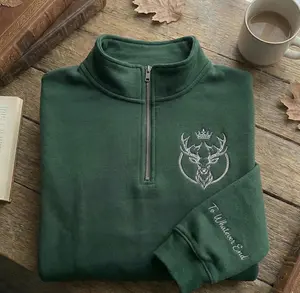 Fireheart Embroidered Quarter Zip, Fantasy Reader Gift, Gift for him her