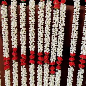 LoveNspire Recycled Plastic Jasmine Mogra Garland Set - Handmade Traditional Ornaments, Contemporary Irregular Form, Versatile Home/Festive Decor for Diwali, Weddings, Christmas