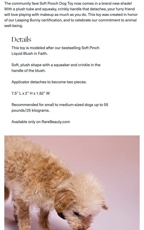 Soft Pooch Blush Dog Toy - Faith