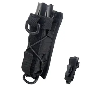Rotatable Flashlight Holster, Adjustable Tactical Torch Holder Heavy Duty Belt Pouch with Revolvable Clip