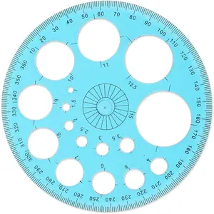 Plastic Circle Template Stencil Geometric Ruler Large & Small Circle Drawing Drafting Tool for School Office Supplies