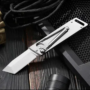 Portable Folding Knife - Suitable For Camping, Barbecue, Fishing, Hiking, Pocket Clip - Safety Lock - Valentine's Day, Christmas, Halloween Gift For Male Friends