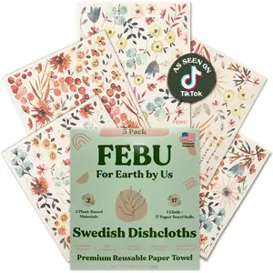 Swedish dishcloths for kitchen  watercolor reusable paper towels washable swedish dish towels nonscratch cellulose sponge cloths no odor biodegradable cleaning cloths