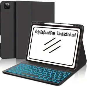 iPad Air 11-Inch Case with Keyboard M3/m2, 7-Color Backlight, 2 Wireless Channels, Compatible with iPad Pro 11, iPad Air 5th/4th Gen