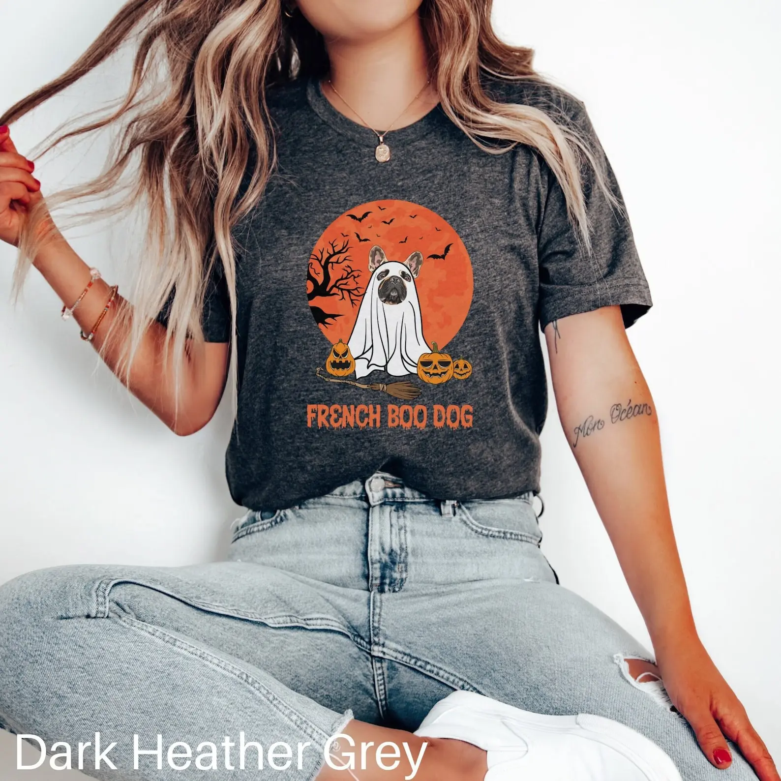 French Bulldog Shirt, Frenchie Halloween Shirt, Ghost Dog Shirt, Bulldog Halloween Shirt, Dog Lover Gift, Ghost Shirt, Frenchie Mom Shirt