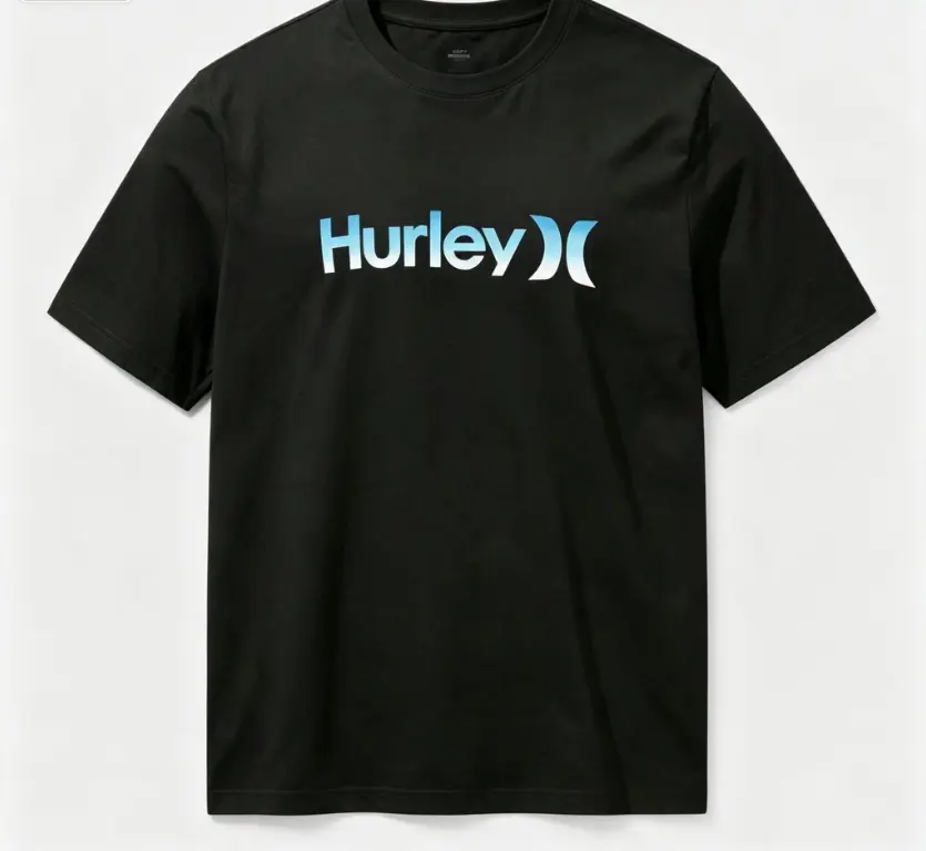 Camisetas Para HombrePlus Size Hurley Men Black TShirt Summer Graphic Tee Men New Summer Casual Crew Neck Pure Cotton Short-Sleeved T-Shirt Big Men Size L-3XL 4XL 5XLLoose And Comfortablemanfinity Graphic Tees