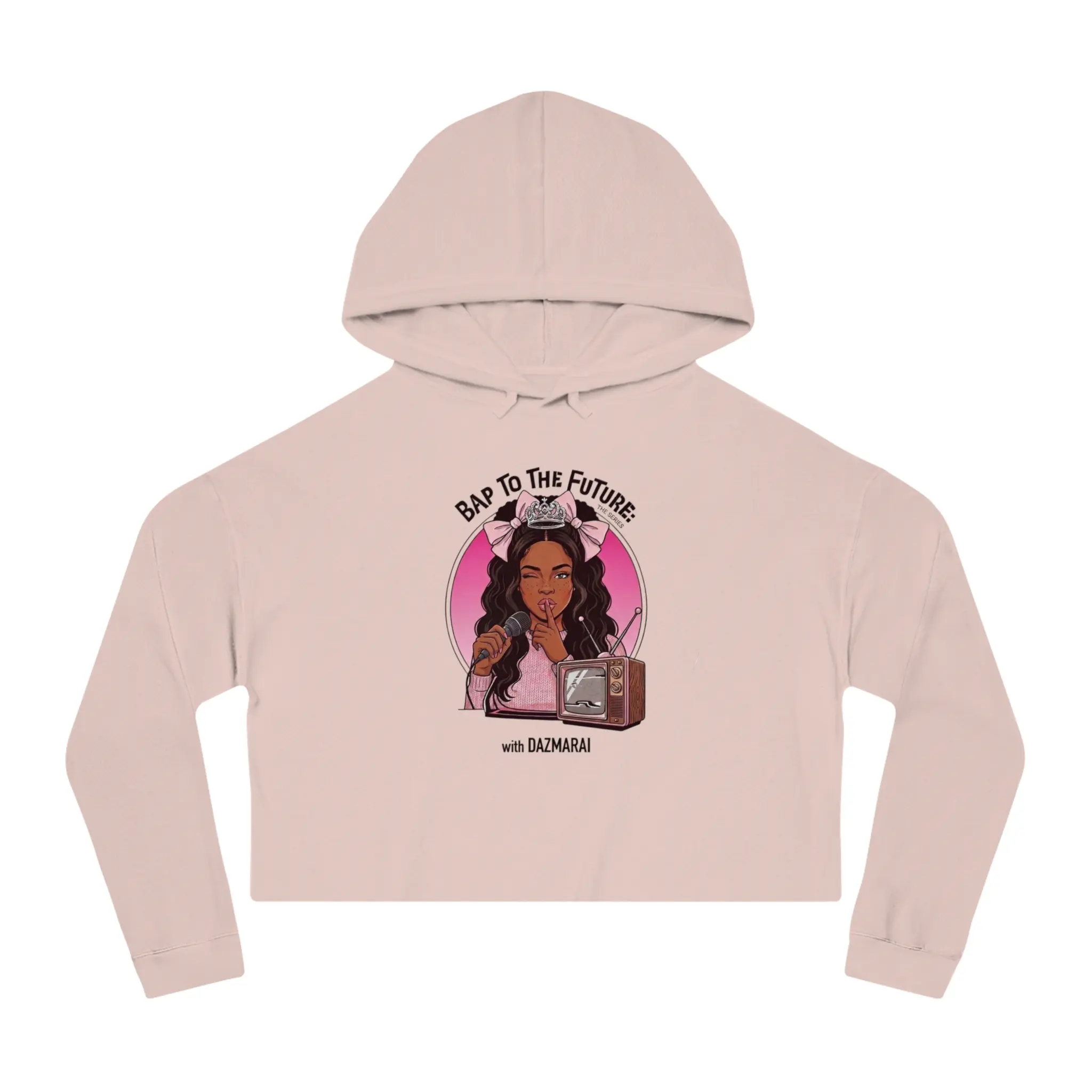 Bap To The Future illustration Cropped Hoodie
