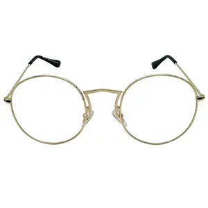 9132 (C) | Unique Bridge Clear Lens Circle Glasses Non-Prescription