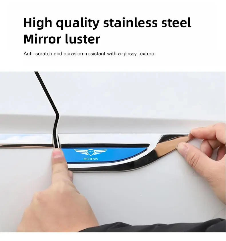 2026 New 2PCS Car Side Fender Knife Stickers Emblem Badge Decals Trim Styling For Genesis G80 GV70 GV80 GV60 G70 G90 GV90 X