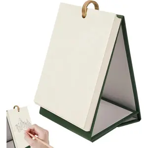 DIY Cover Sketchbook, Mini Sketchbook for Drawing, Blank Desk Calendar Sketch Book, Oil Pastel Hand-Painted 3D Book, for Note Taking, Painting, Study Work, Projects, Recipe Cards (1Pcs)