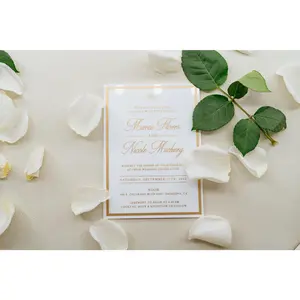 Frame'd Collection | White Acrylic Wedding Invitations