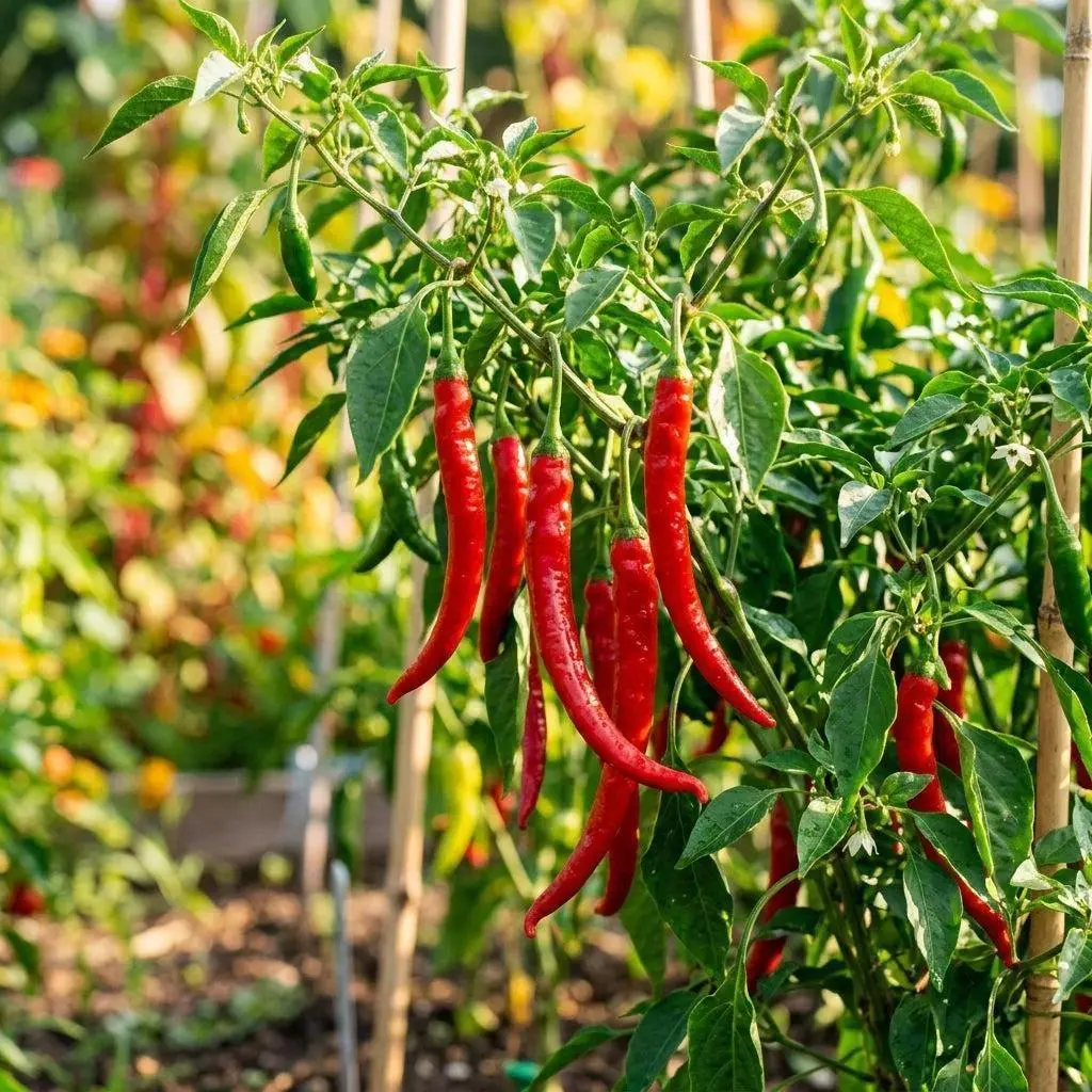 50 Cayenne Pepper Seeds for Planting - Long & Fiery Hot Vegetable Seeds for Home Garden - Grow Hot Peppers for Flakes and Sauce