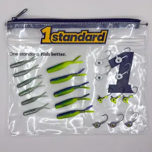 Crappie Core Collection - best crappie jigheads & plastics kit with 23 premium items, storage bag and sticker included