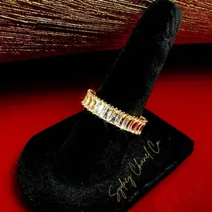 Sydney Chanel 14K Gold Plated Stackable Rings - Hypoallergenic Material, 14K Yellow Gold Plating, Non-Tarnish, Durable Design