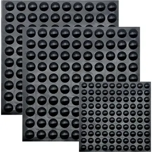 300 Pcs Combo Pack Clear Adhesive Bumper Pads 3 Sizes Round Self Adhesive Sound Dampening Transparent Rubber Feet Pads for Cabinet Doors Drawers Glass Tops Picture Frames Cutting Boards Black