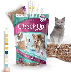 CheckUp Pro at Home Wellness Test for Cats - Complete Collection & Testing Kit with Hydrophobic Litter, 10-Parameter Test Strips, and Pipettes for Easy Collection