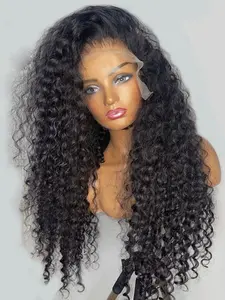 24-Inch Long Soft Curly Wig, 180 Density, 13x4 Lace Front, Synthetic Fiber, Suitable for Daily Wear, All Seasons