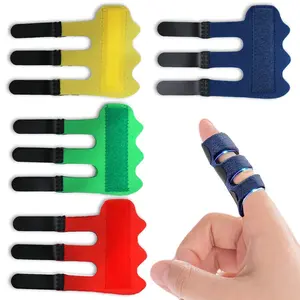 RonJea 4 Pcs Upgraded Trigger Finger Splint: Trigger Finger Brace Support with 3 Adjustable Fixing Belt, Finger Straightener for Middle\/Ring\/Index\/Pinky\/Thumb, Fits for Broken\/Straightening\/Arthritis