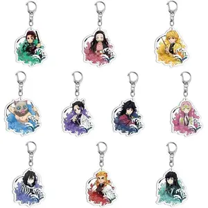 Demon Slayer Keychain Anime Acrylic Pendant Cute Cartoon Gift Cosplay Accessory