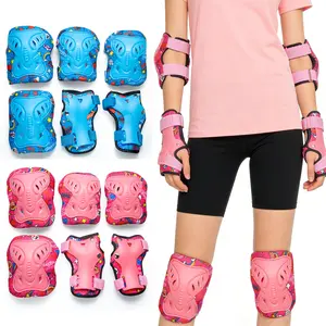 6PCS 3 In 1 Youth Knee Elbow Pads With Wrist Guards Protective Gear Set For Outdoor Scooter Skating Bike Cycling Sports