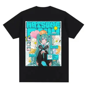Hatsune Miku Unisex T-shirt for Men and Women, Perfect Gift for Fans, Vibrant Anime Design, Comfortable Casual Wear