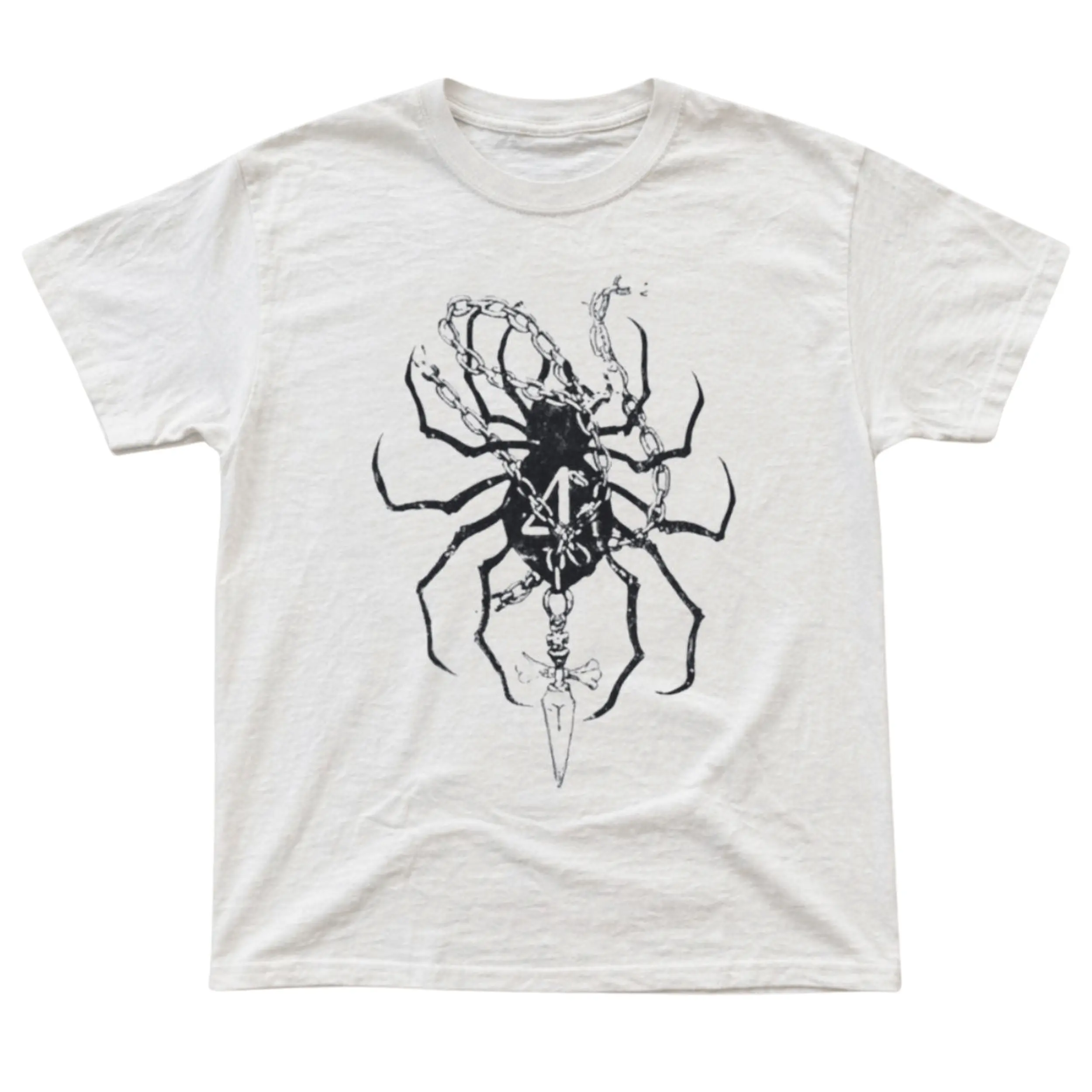 Gildan Men's and Women's T-Shirt, Vintage Spider Chain Graphic Tee, Hunter x Hunter T-Shirt, Unisex Gift Manga Anime Shirt, Gothic Grunge Y2K Emo Scene Amity Affliction Style Clothes Menswear Womenswear Streetwear