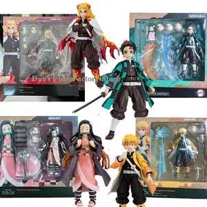 Figma Demon Slayer Figure Kimetsu no Yaiba Rengoku Kyoujurou 553 Tanjirou 498 Kamado Nezuko Kamado 508 Agatsuma Zenitsu 522 Toys