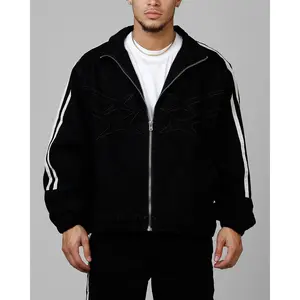 Loiter Track Star Denim Jacket Black