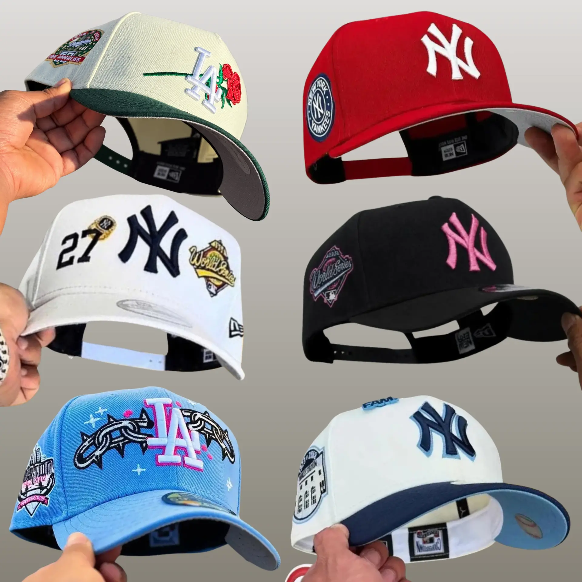 New Era MLB NY Yankees LA Dodgers Retro Heritage Baseball Hat – Adjustable 9FORTY 59FIFTY Curved Brim Snapback Cap, Embroidered Team Logo Design, Classic Athletic Style, Modern Streetwear Fashion, USA 2026 Collection