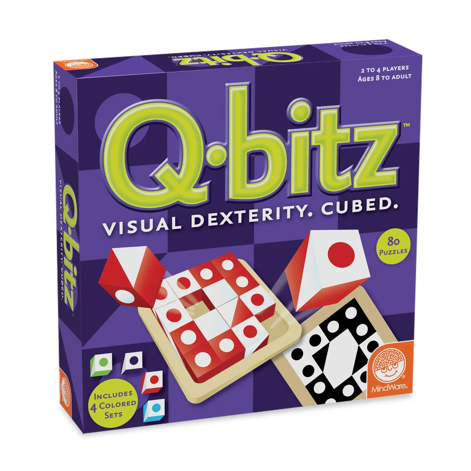 MindWare Q-bitz Visual Dexterity Challenge Puzzle Game - Brain Teaser Puzzles for Ages 8 to Adults