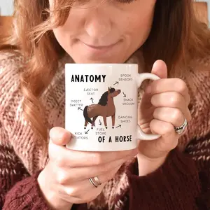 Manta Makes Horse gifts for women horse mugs presents for horse lovers horse themed horse riding gifts funny horse mug Anatomy