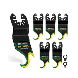 Oscillating Multi Tool Hook  , 6 count Multitool   for  Soft Materials Carpet, Cardboard, Roofing Shingles and PVC Floor
