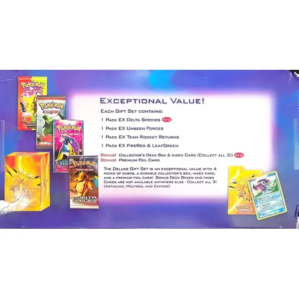 Pokémon 2005 Deluxe Gift Set Box - Contains 4 Packs